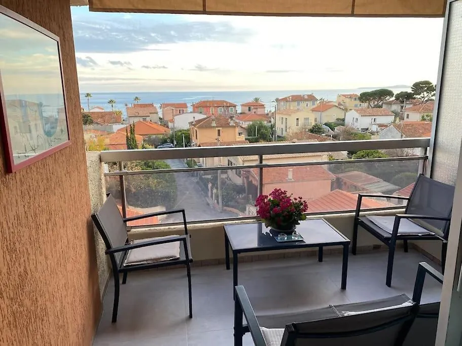 2 Room Flat With Sea View, Private Parking, Swimming Pool, And Ac Cagnes-sur-Mer Apartment